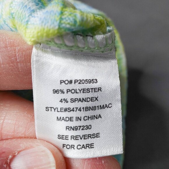 Women Baby Tee Top Small Green Y2K Cropped Knit Ribbed Drawstring Statement - Picture 7 of 13